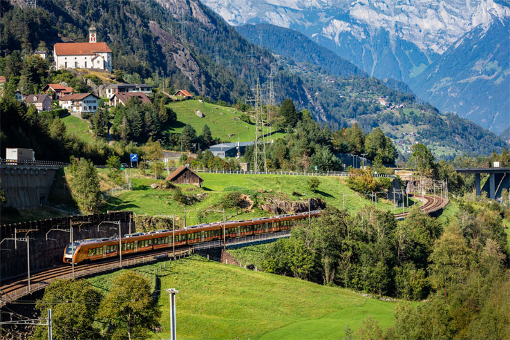 Wassen on the Gotthard route